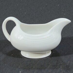 Fiesta Ware Fiestaware White Ceramic Gravy Boat Sauce Dish Container USA Vintage